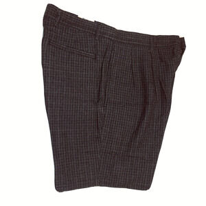 New 36 Baxter Natural Jeanswear Chino Linen Blend Pleated Front Shorts 20" Side